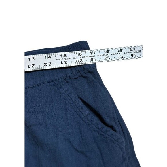 Pact Organic Cotton Women's Size XL Gauze Wide Leg Cropped Pants Blue - Coastal - Picture 7 of 10